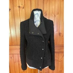 Banana Republic Black Funnel Neck Coat - Size 12